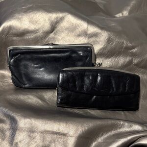 HOBO Black Leather Wallet and Clutch-Wallet 2 Pieces